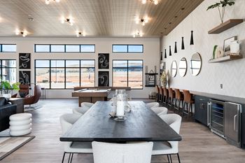 Long dining table